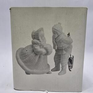 Dept 56 Winter Silhouette Skating Children Porcelain Figurines Pewter Skates